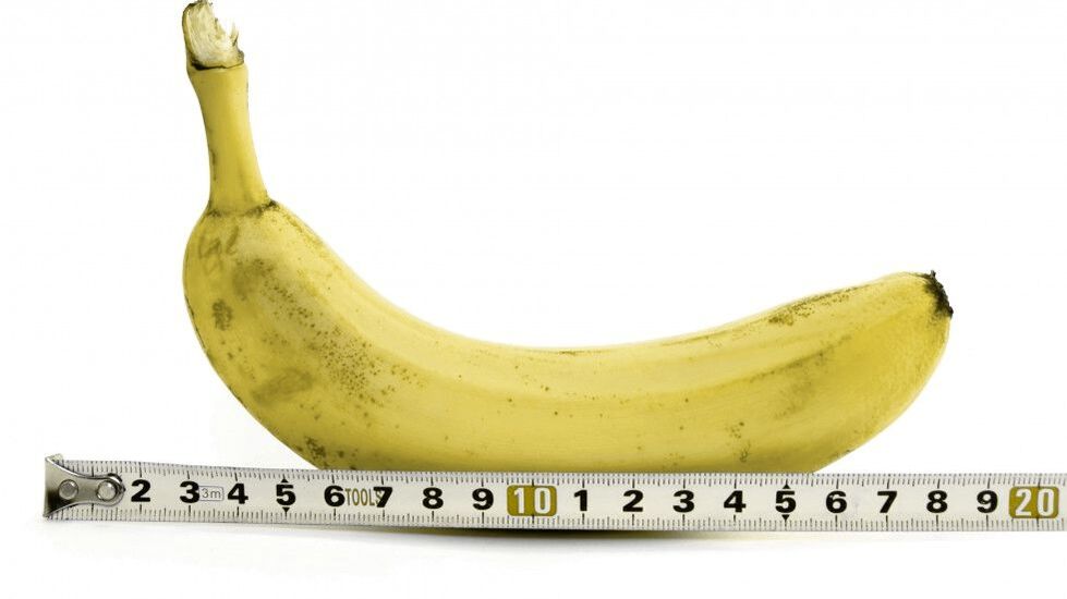 meranie penisu po zväčšení gélom na príklade banánu
